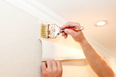 Pose de papier peint à Dancourt — revêtements muraux et toiles de verre